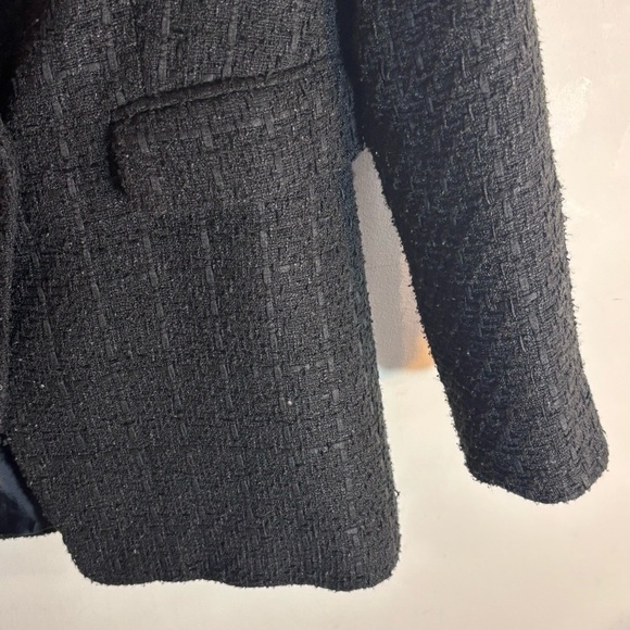 JASON WU Sz L Textured Fabric Double-Breasted Blazer with Gold Toned Buttons - Picture 6 of 13